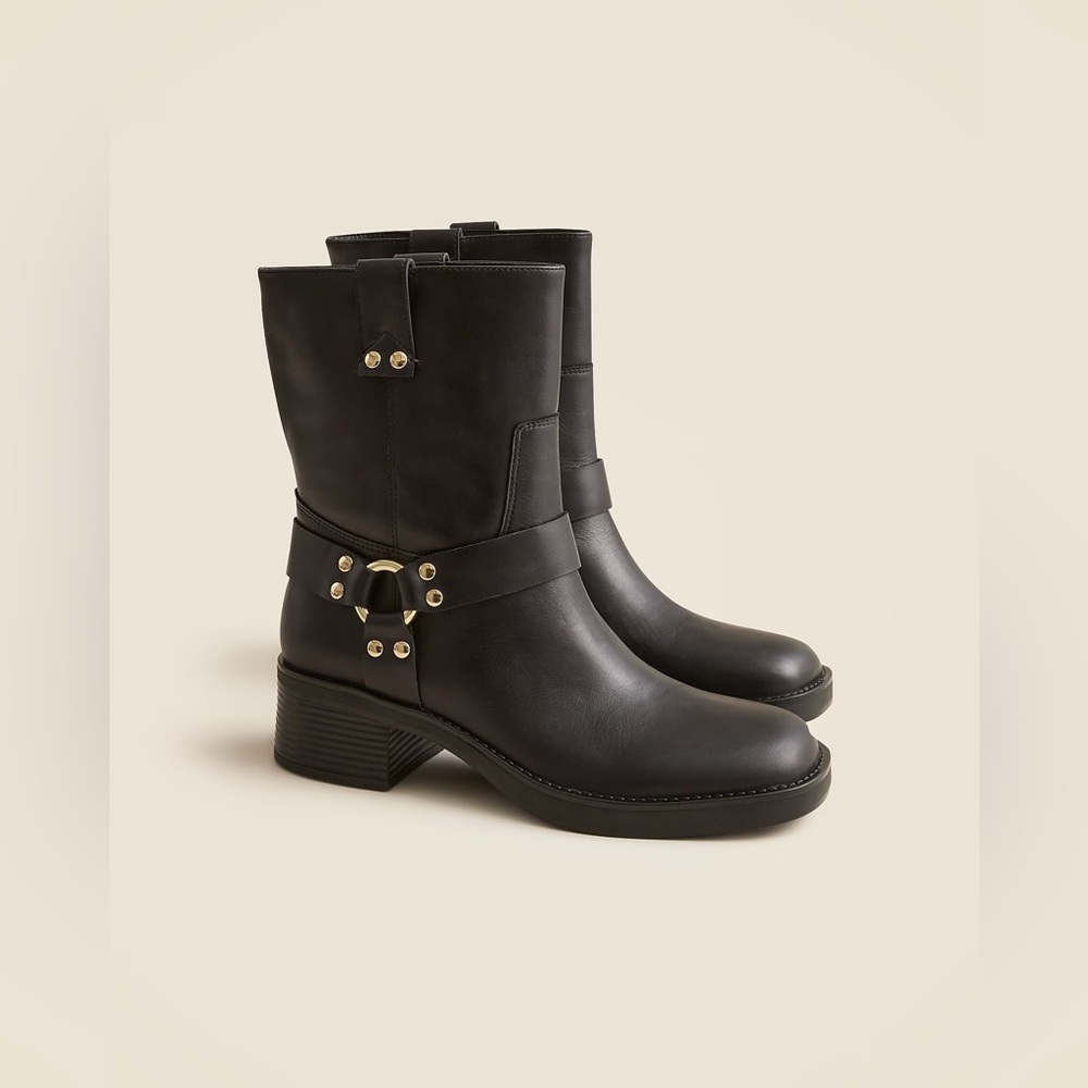 NEW Moto ankle boots in distressed leather